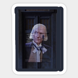 The 1st Doctor and His Tardis Sticker